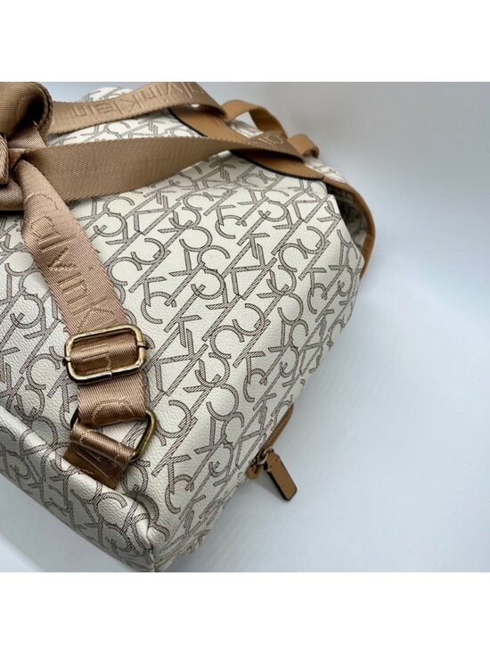 Calvin Klein White Hudson Monogram Backpack main image 4